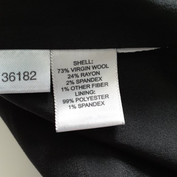 Ann Taylor Wool Blend Pinstripe Trousers Black Size 6 - Picture 9 of 11